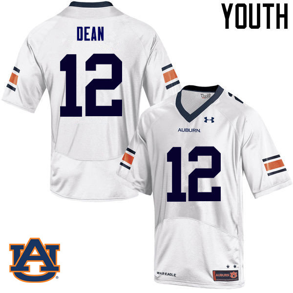 Youth Auburn Tigers #12 Jamel Dean College Football Jerseys Sale-White